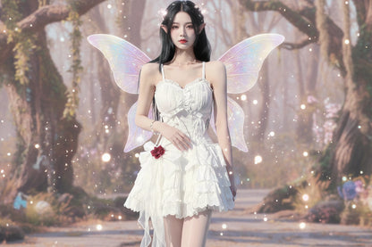 Lace Fairy Dress - Sorceress Sanctuary White / S-White / M-White / L-White / XL