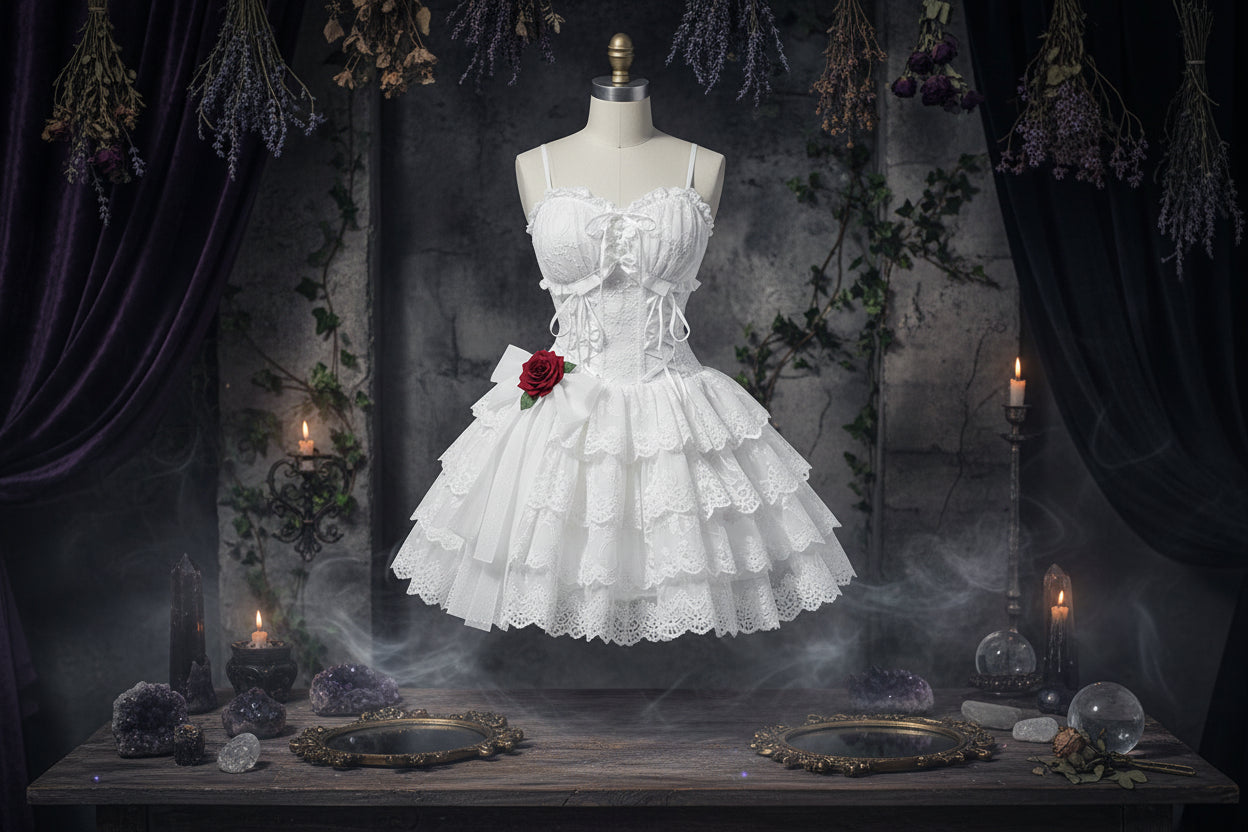 Lace Fairy Dress - Sorceress Sanctuary White / S-White / M-White / L-White / XL