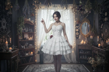 Lace Fairy Dress - Sorceress Sanctuary White / S-White / M-White / L-White / XL