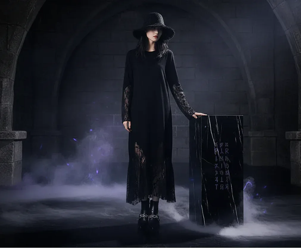 Lace Mermaid Dress - Sorceress Sanctuary Black / One size