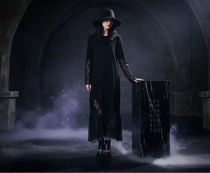 Lace Mermaid Dress - Sorceress Sanctuary Black / One size