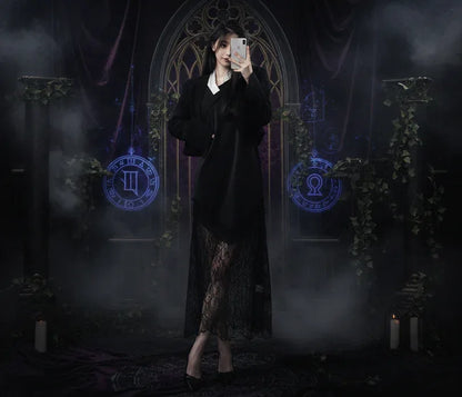 Lace Mermaid Dress - Sorceress Sanctuary Black / One size
