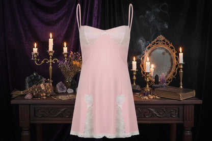 Lace Mini Dress - Sorceress Sanctuary Black / S-Pink / M-Pink / L-Pink / S-Black / L