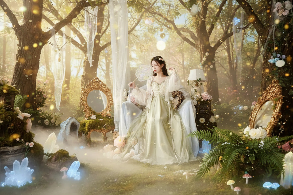 Lace Patchwork Dress - Sorceress Sanctuary Main image color / S-Main image color / M-Main image color / L-Main image color / XL