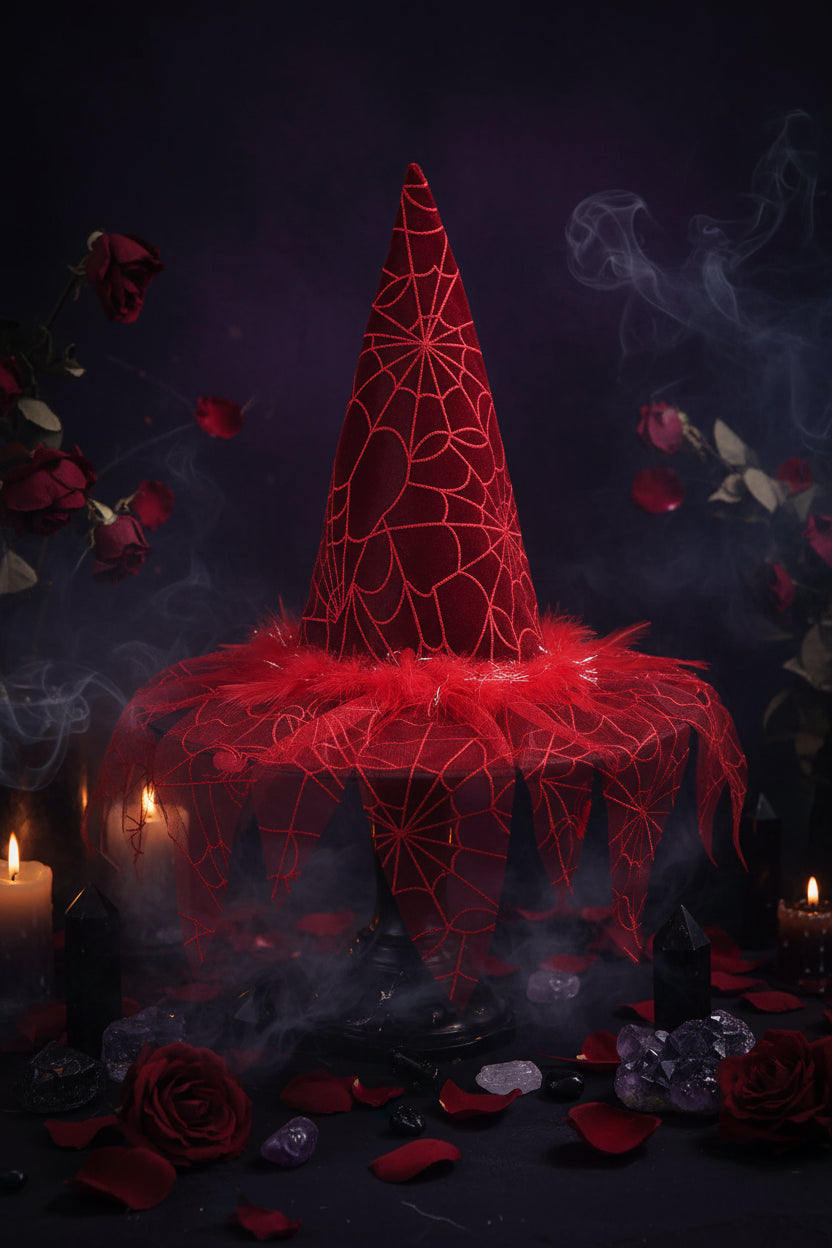 Halloween Witch Hat Mesh Decoration Props Sorceress Sanctuary