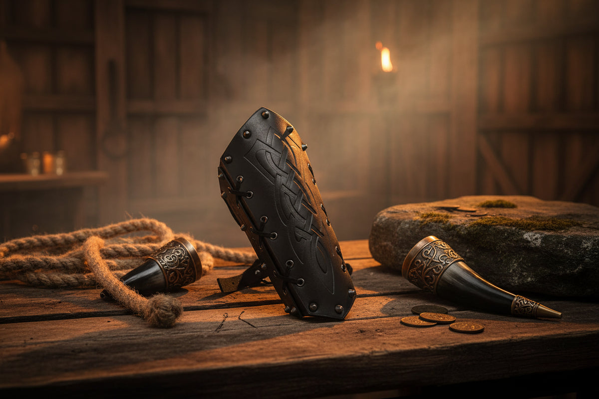 Leather Arm Bracers - Sorceress Sanctuary brown 1-brown 2-black 1-black 2