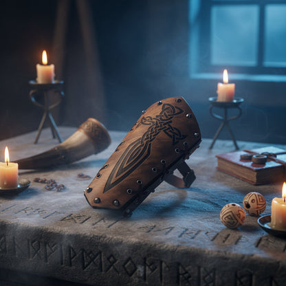 Leather Arm Bracers - Sorceress Sanctuary brown 1-brown 2-black 1-black 2