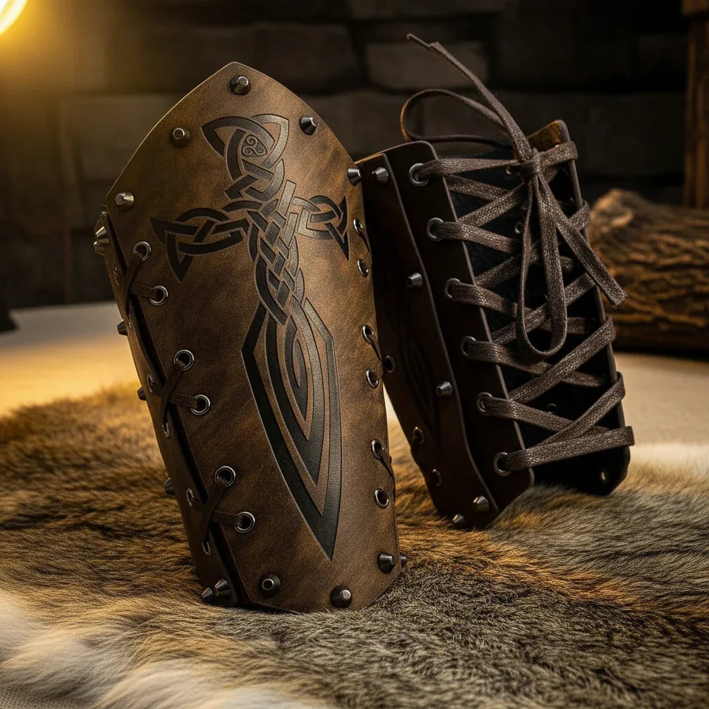 Leather Arm Bracers - Sorceress Sanctuary brown 1-brown 2-black 1-black 2