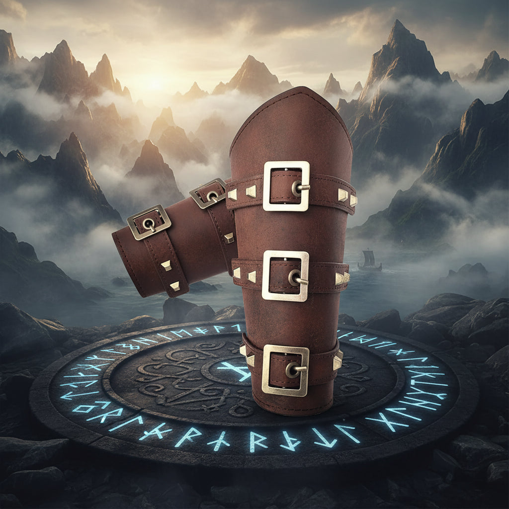 Leather Armguard - Sorceress Sanctuary black-brown