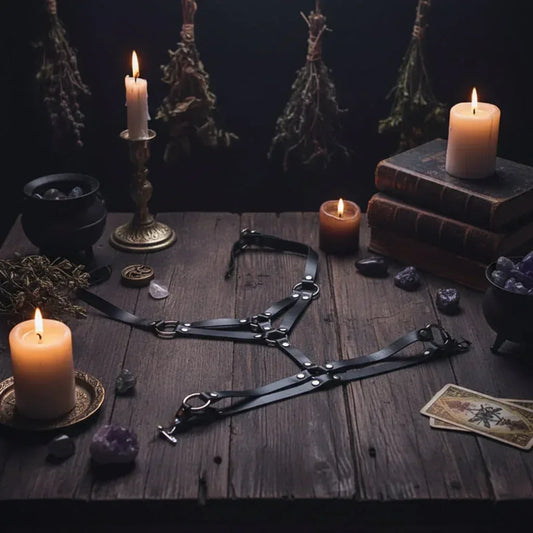 Leather Chest Harness - Sorceress Sanctuary Black