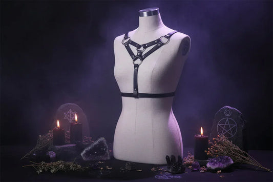 Leather Chest Harness - Sorceress Sanctuary Black