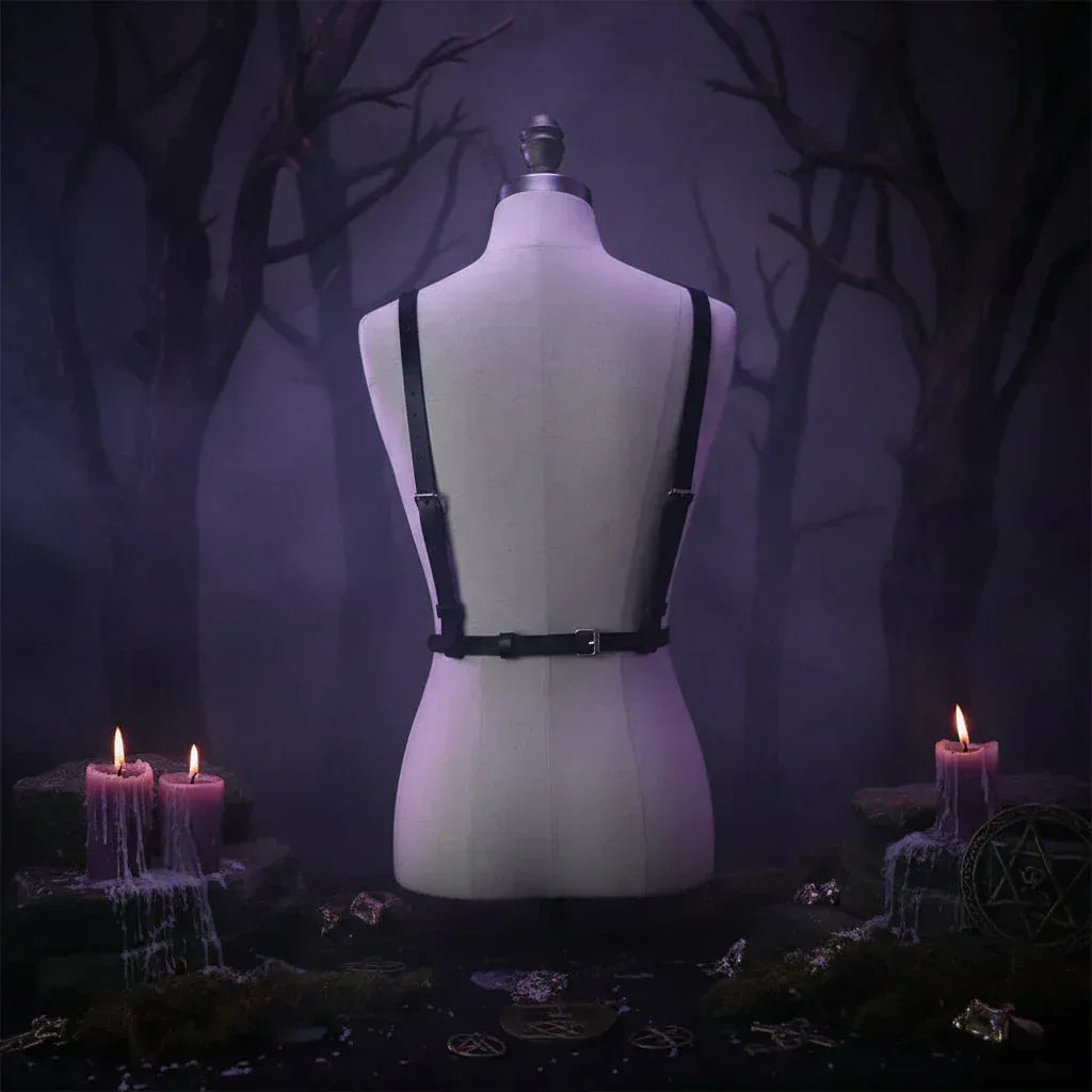 Leather Chest Harness - Sorceress Sanctuary Black