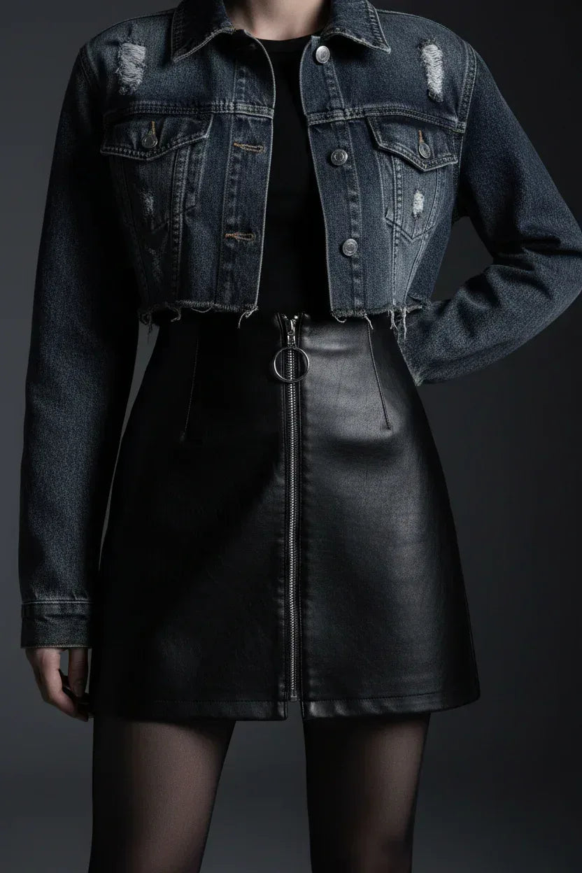 Leather Mini Skirt - Sorceress Sanctuary Black / S-Black / M-Wine red / L-Black / L-Wine red / S