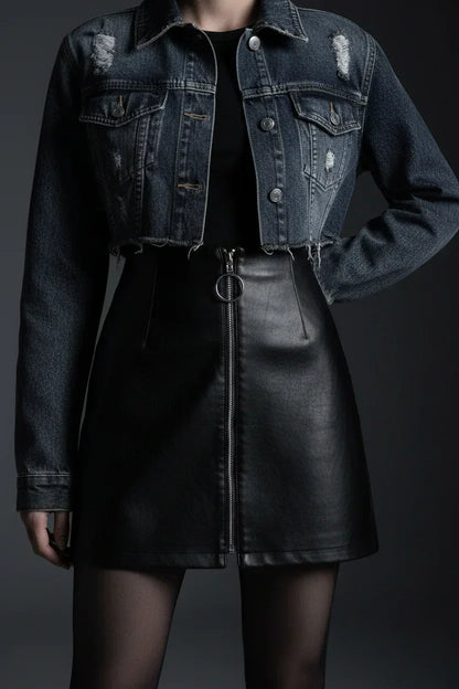 Leather Mini Skirt - Sorceress Sanctuary Black / S-Black / M-Wine red / L-Black / L-Wine red / S