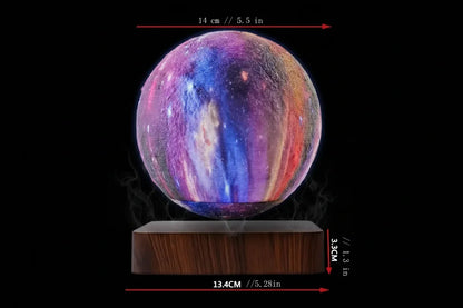 Levitating Moon Lamp - Sorceress Sanctuary Square Walnut Wood Base-Three color remote control oak base-Three color remote control walnut base-16 color remote control oak base-16 color remote control walnut base