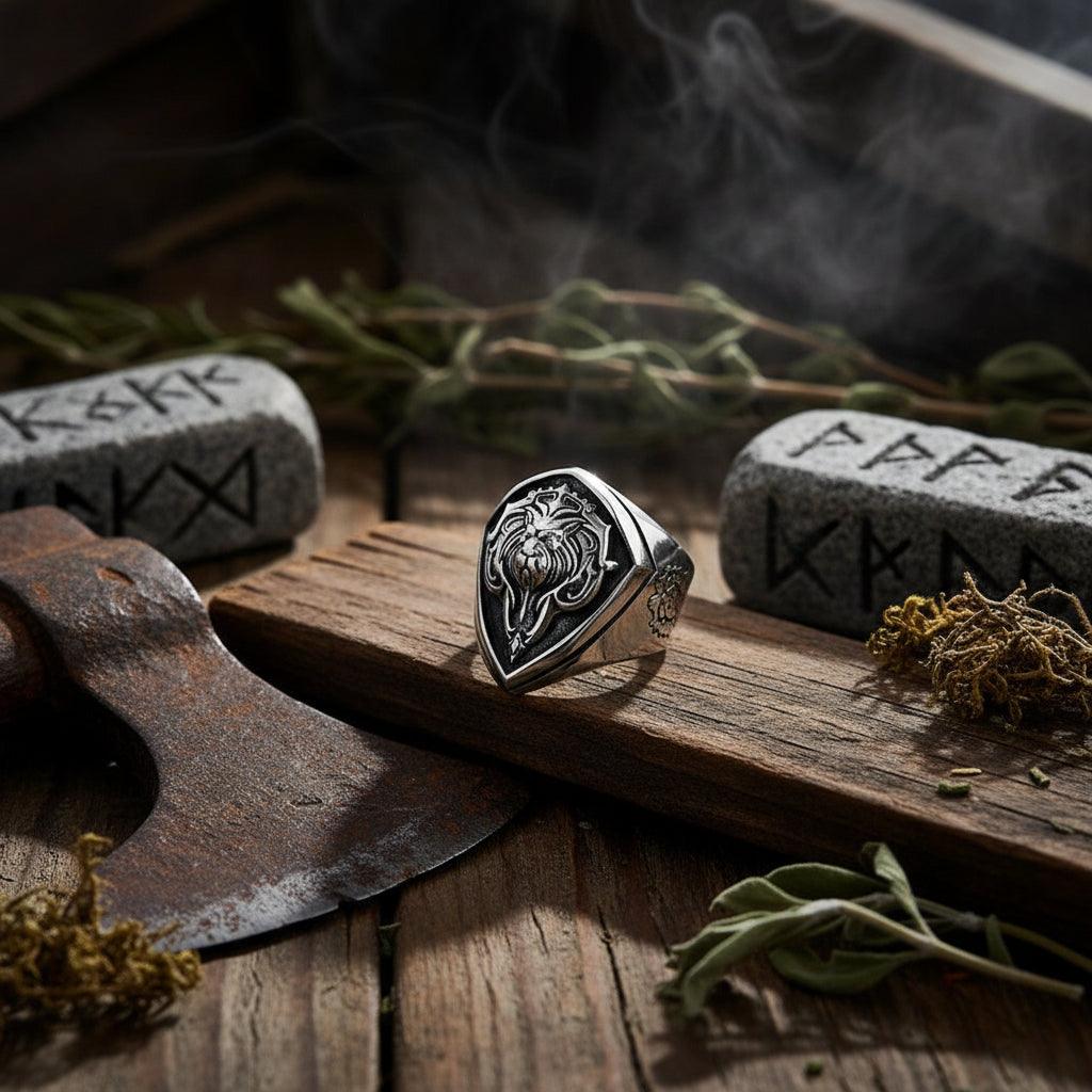 Stainless Steel Lion's Head Titanium Ring Jewelry Sorceress Sanctuary