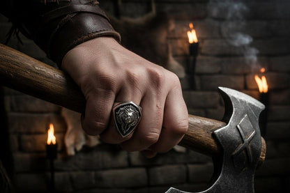 Stainless Steel Lion's Head Titanium Ring Jewelry Sorceress Sanctuary
