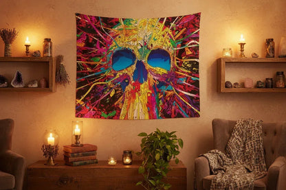 Liquid Skull Tapestry - Sorceress Sanctuary 150x130cm-150x200cm