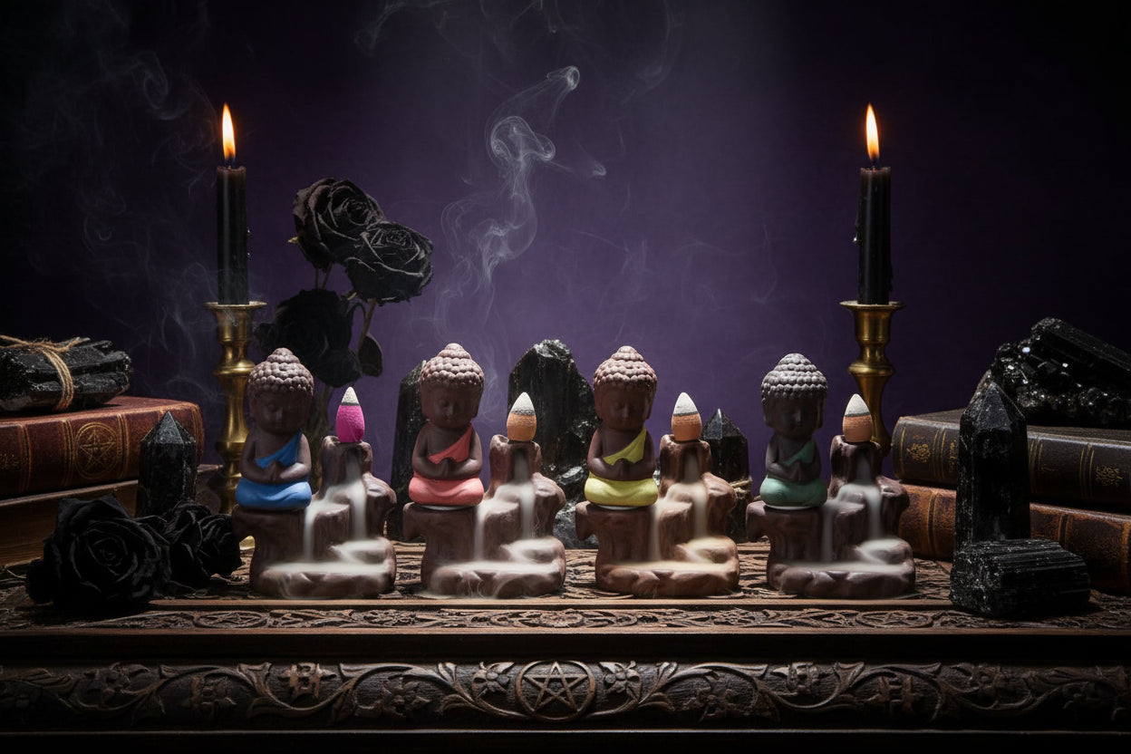 Little Monk Incense - Sorceress Sanctuary Green-Red-Blue-Yellow