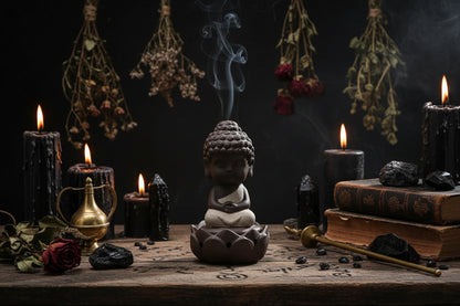 Lotus Buddha Incense - Sorceress Sanctuary Yellow-Beige-pink-Blue-primary color