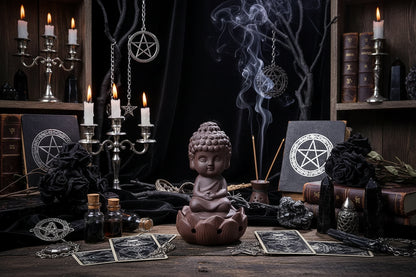 Lotus Buddha Incense - Sorceress Sanctuary Yellow-Beige-pink-Blue-primary color