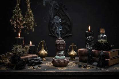 Lotus Buddha Incense - Sorceress Sanctuary Yellow-Beige-pink-Blue-primary color