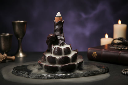 Lotus Incense Burner - Sorceress Sanctuary Brown