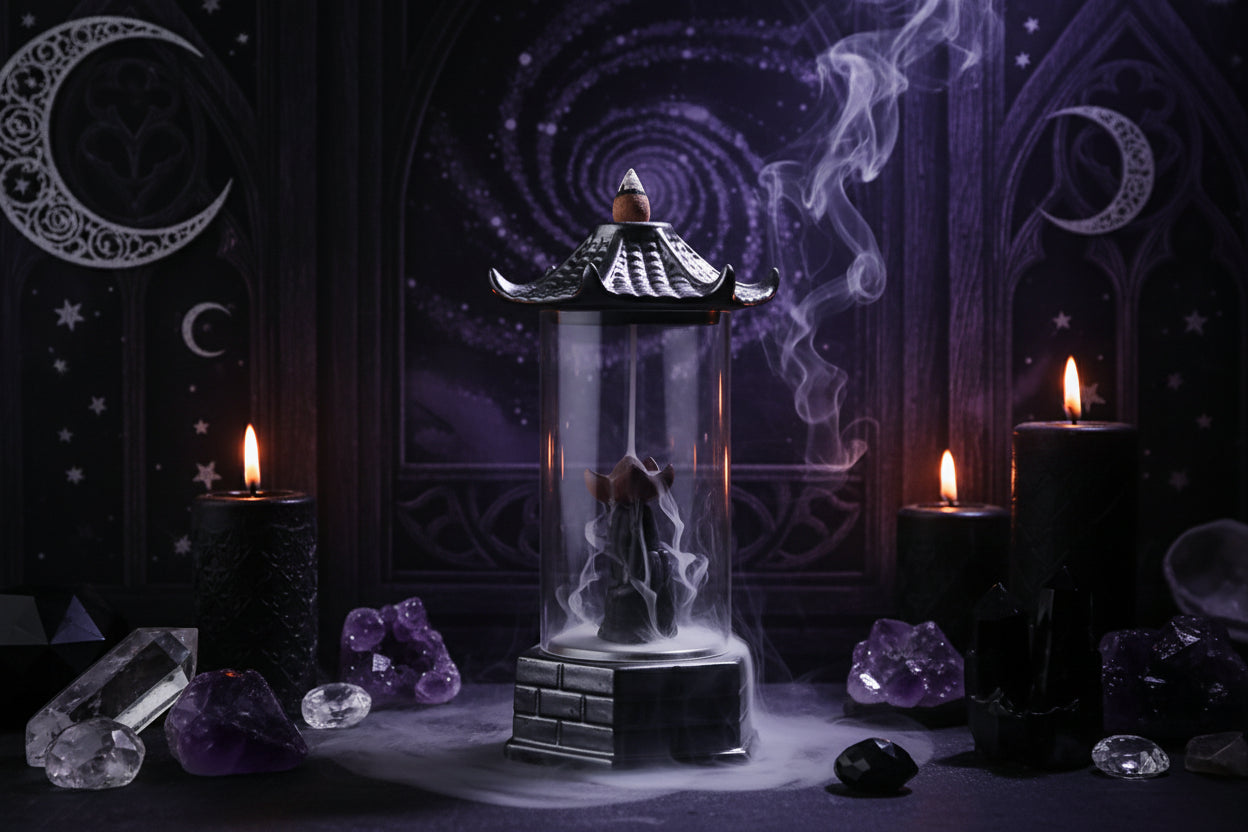 Lotus Incense Burner - Sorceress Sanctuary Buddha hand meditation-Lotus Story