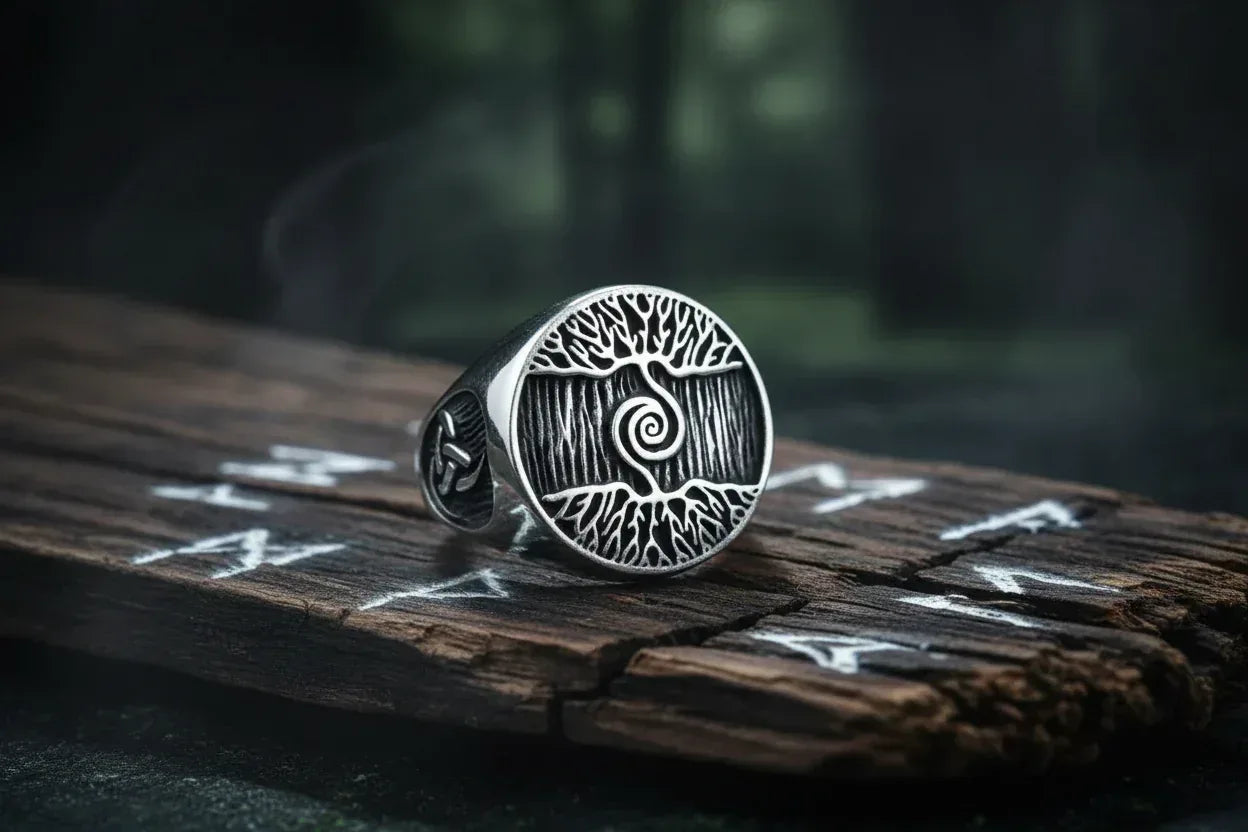 Lucky Tree Ring - Sorceress Sanctuary Steel / 7-Steel / 8-Steel / 9-Steel / 10-Steel / 11