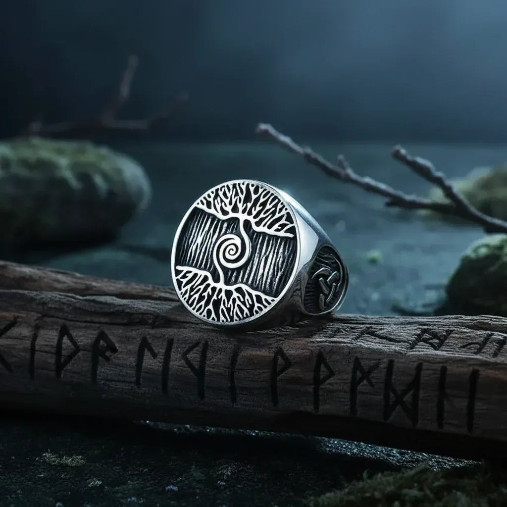 Lucky Tree Ring - Sorceress Sanctuary Steel / 7-Steel / 8-Steel / 9-Steel / 10-Steel / 11