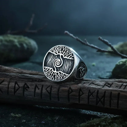 Lucky Tree Ring - Sorceress Sanctuary Steel / 7-Steel / 8-Steel / 9-Steel / 10-Steel / 11
