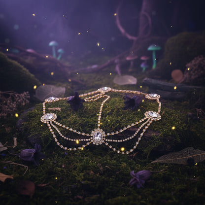 Gothic Rhinestone Hair Band Bridal Accessories Sorceress Sanctuary