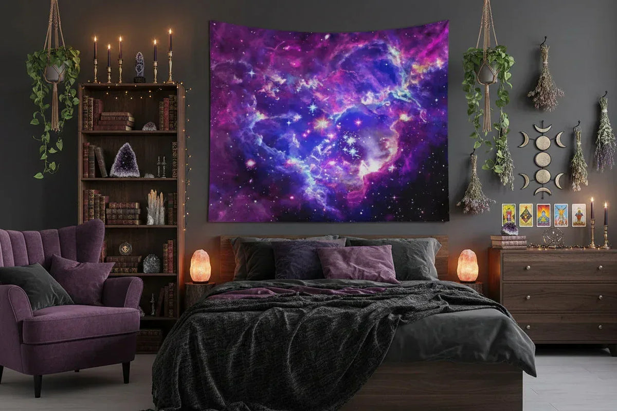 Magenta Galaxy Tapestry - Sorceress Sanctuary 150 100cm-150 130cm-150x200cm