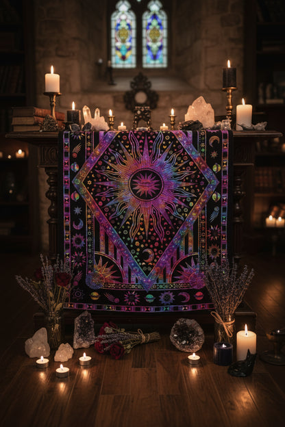 Magic Celestial Tapestry - Sorceress Sanctuary 150x100cm / Purple-150x130cm / Purple-150x200cm / Purple