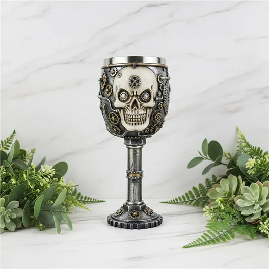 Magic Chalices - Sorceress Sanctuary Dragon Skeleton 1-Skull Face-Skeleton Hand-Mini Skulls-Wolf Head