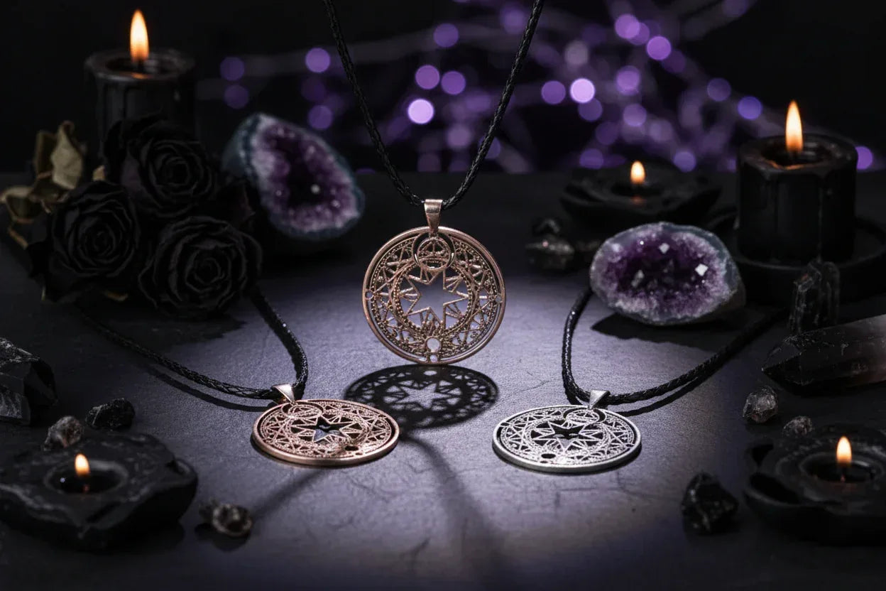 Magic Circle Necklace - Sorceress Sanctuary Silver-Copper-The ancient copper
