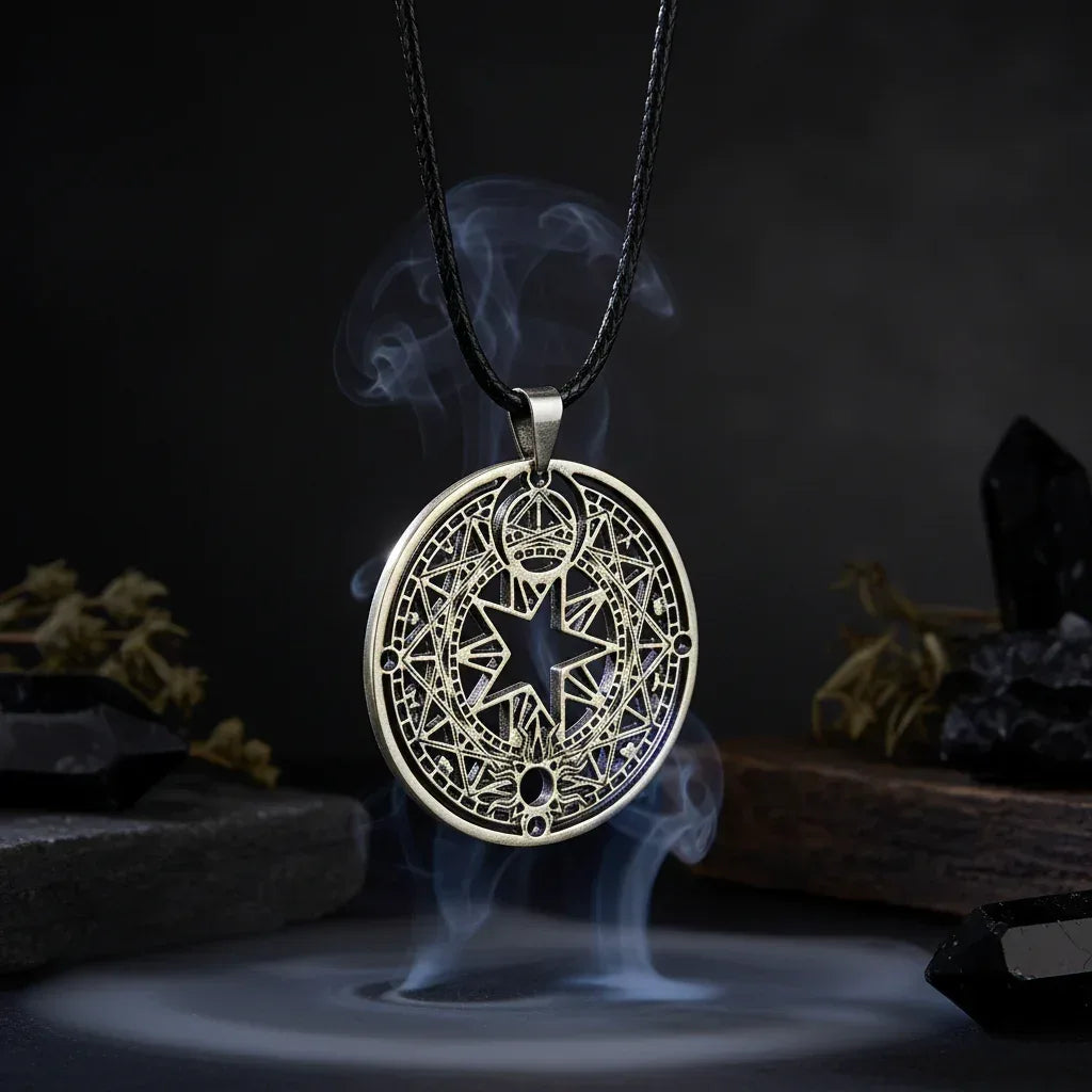 Magic Circle Necklace - Sorceress Sanctuary Silver-Copper-The ancient copper