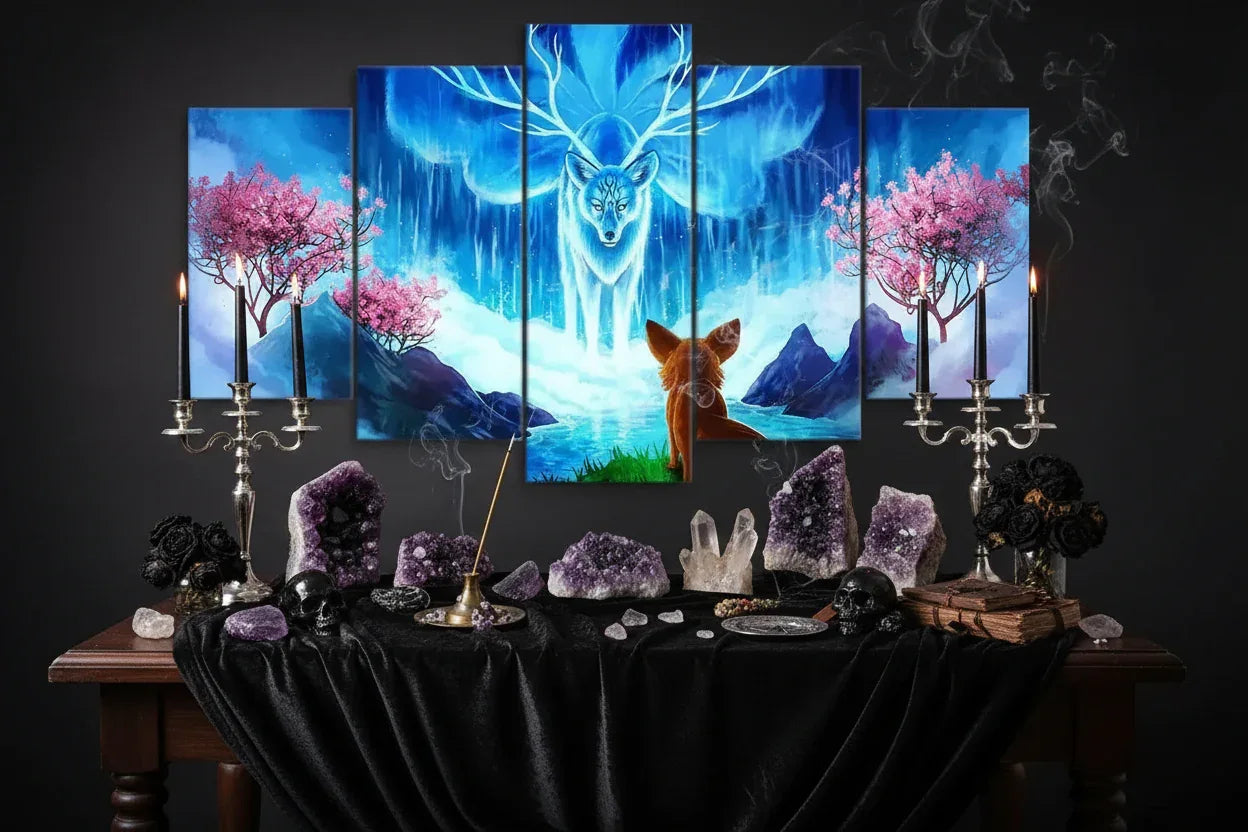 Magic Deer Art - Sorceress Sanctuary Without frame-With frame