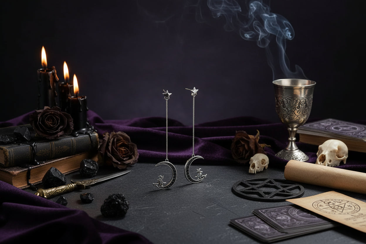 Magic Witch Earrings - Sorceress Sanctuary 925 Silver
