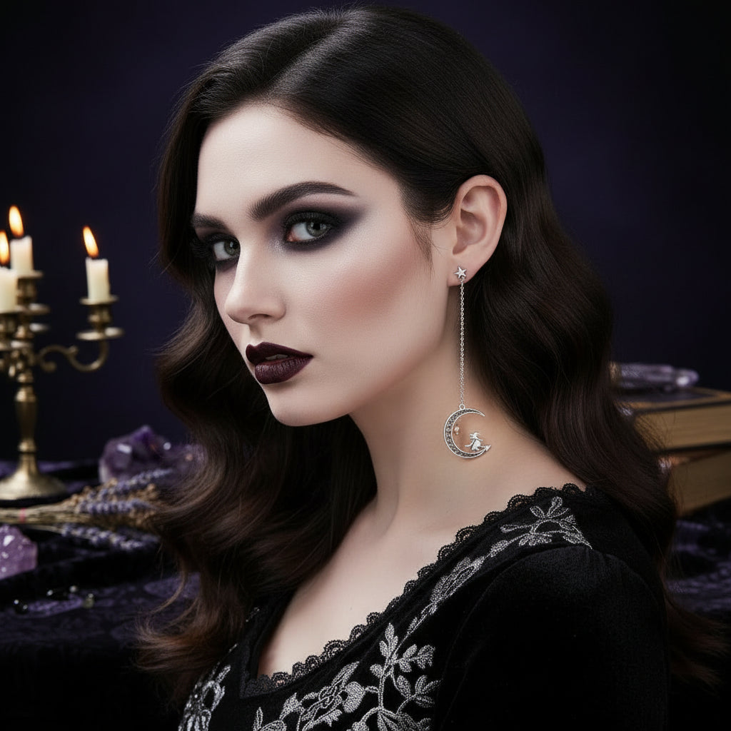 Magic Witch Earrings - Sorceress Sanctuary 925 Silver