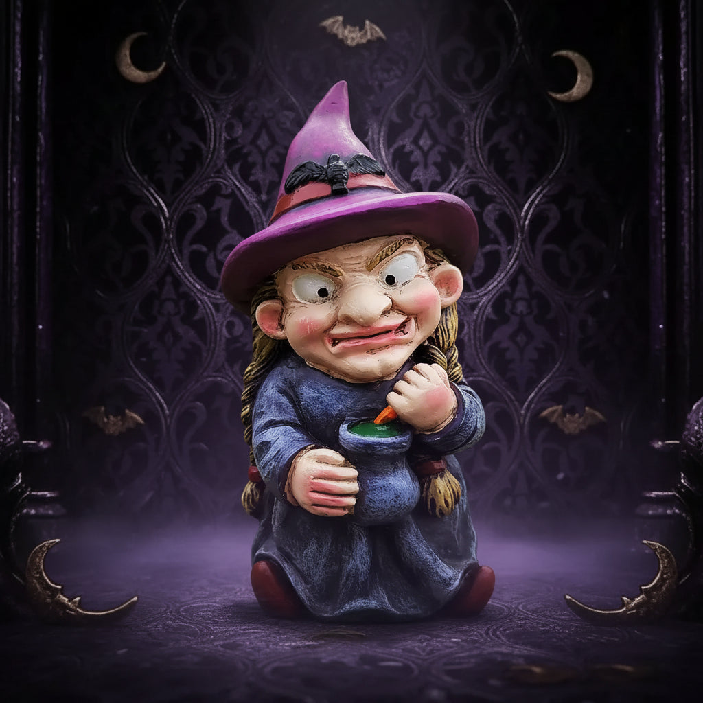 Magic Witch Sculpture - Sorceress Sanctuary Potion Witch / 5*5*10.5-Crystal Ball Witch / 5*5*10.5-Broom Witch / 5*5*10.5