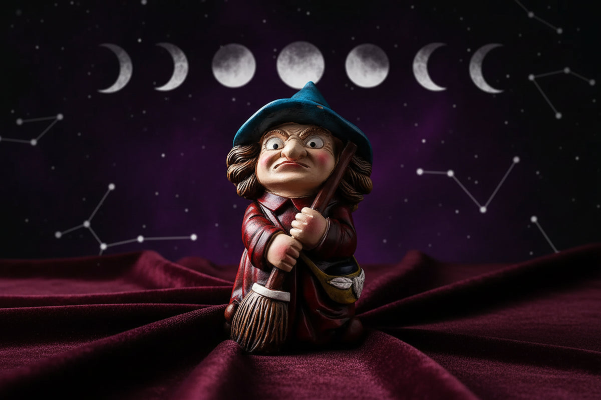Magic Witch Sculpture - Sorceress Sanctuary Potion Witch / 5*5*10.5-Crystal Ball Witch / 5*5*10.5-Broom Witch / 5*5*10.5