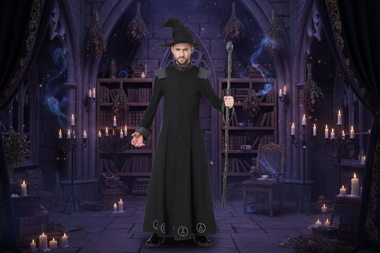 Magical Wizard Costume - Sorceress Sanctuary black / L-black / M-black / XL