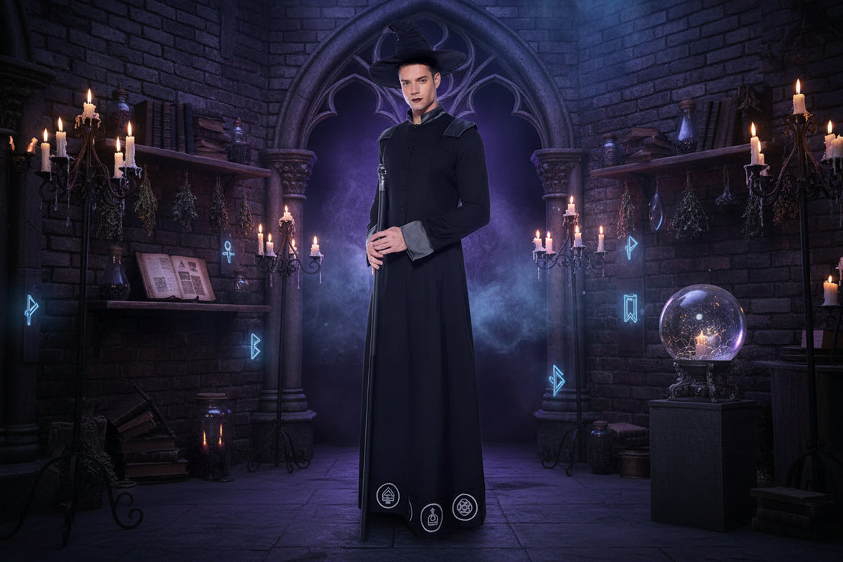 Magical Wizard Costume - Sorceress Sanctuary black / L-black / M-black / XL