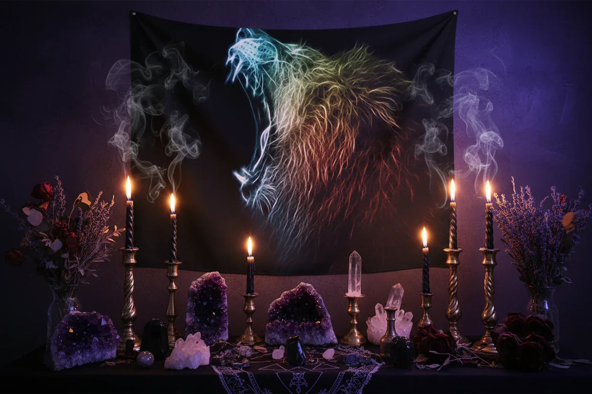 Majestic Lion Tapestry - Sorceress Sanctuary 150x200cm-150×100cm-150×150cm-150×130cm