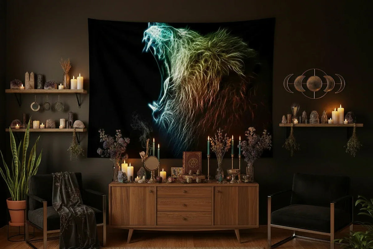 Majestic Lion Tapestry - Sorceress Sanctuary 150x200cm-150×100cm-150×150cm-150×130cm