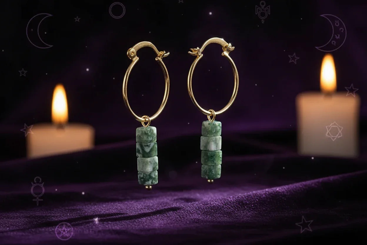 Malachite Earrings - Sorceress Sanctuary E1186