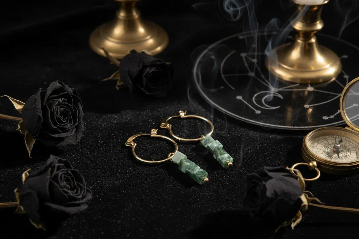 Malachite Earrings - Sorceress Sanctuary E1186