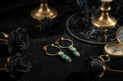 Malachite Earrings - Sorceress Sanctuary E1186