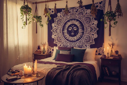 Mandala Sun Tapestry - Sorceress Sanctuary 150×100cm-150×130cm-150×200cm-150×230cm